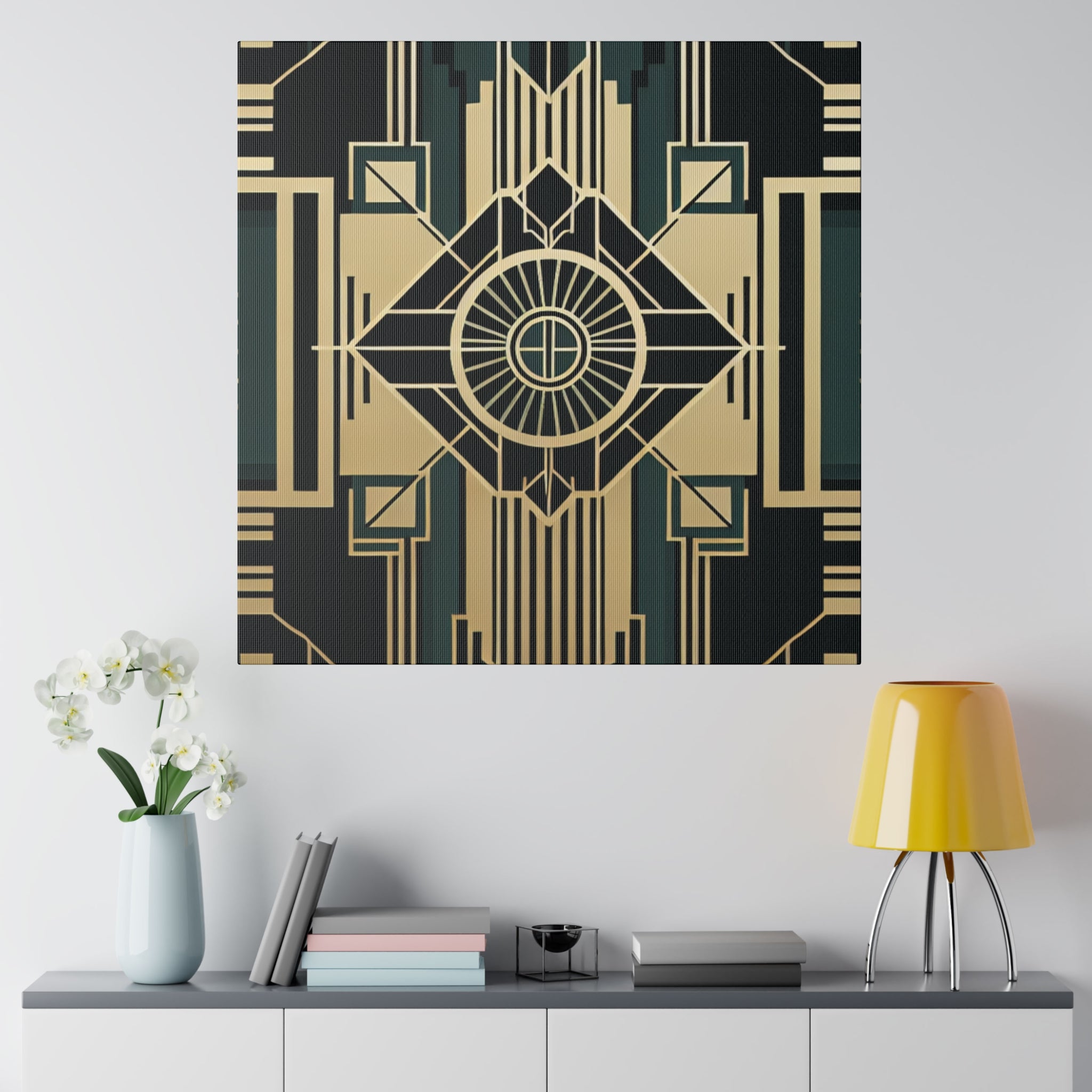 Deco Enchantment Mosaic Pattern Art Deco Wall Art Canvas