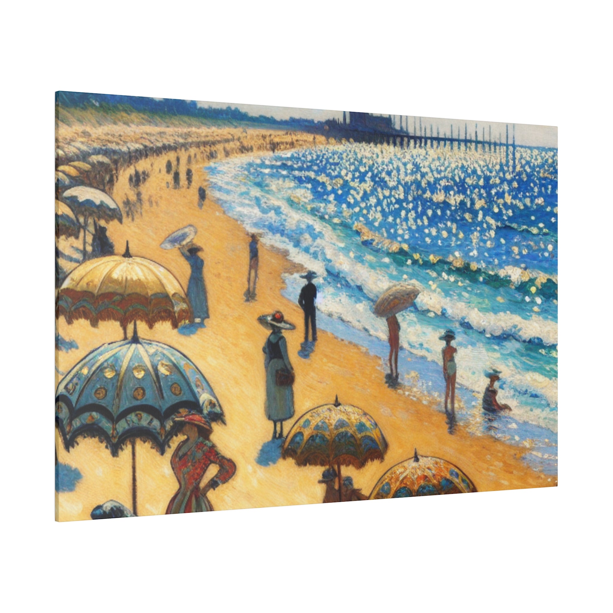 Seashore Reverie Coastal Decor Impressionist Beach Painting Canvas