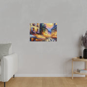 Parisian Dreamscape Mosaic French Street Painting Canvas