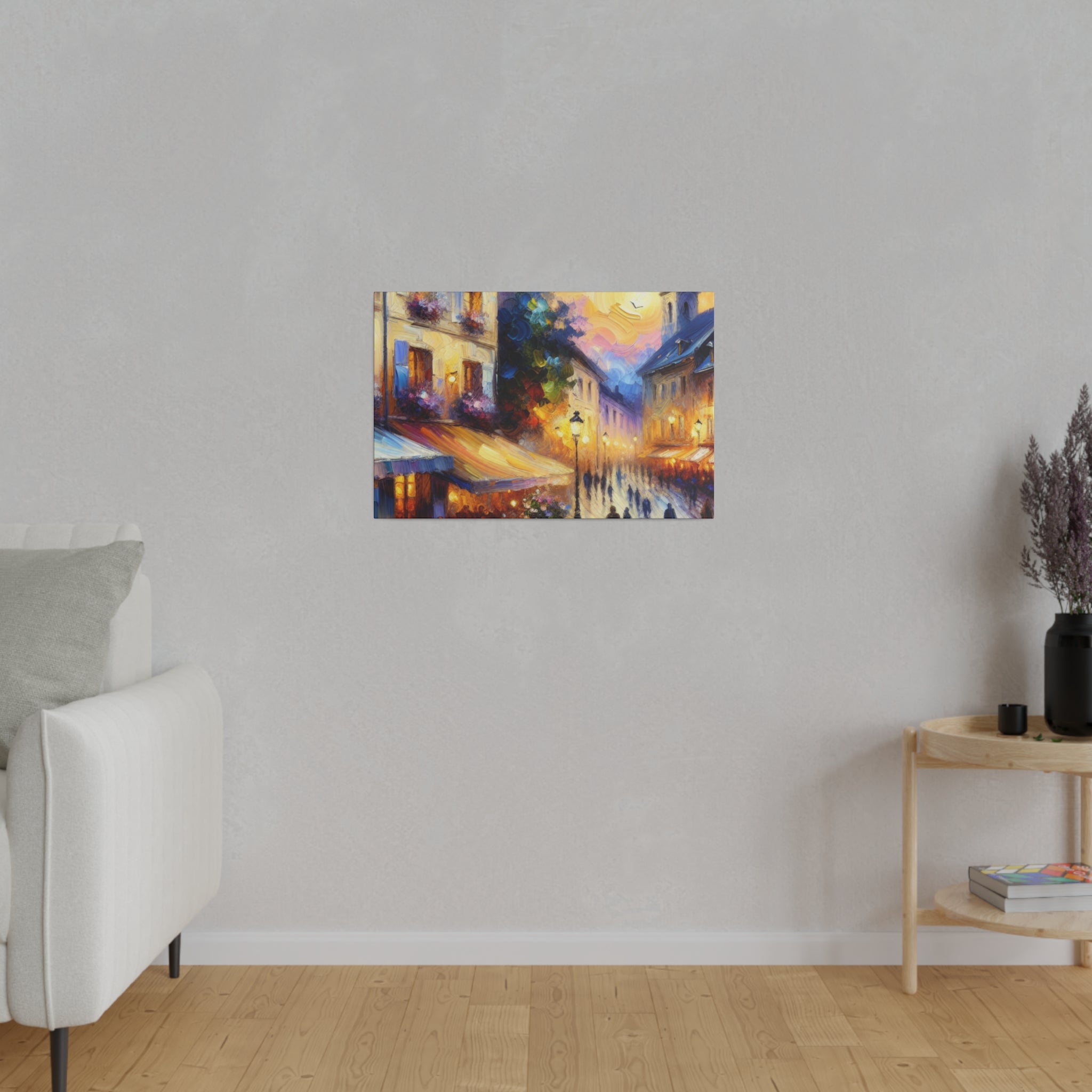 Parisian Dreamscape Mosaic French Street Painting Canvas