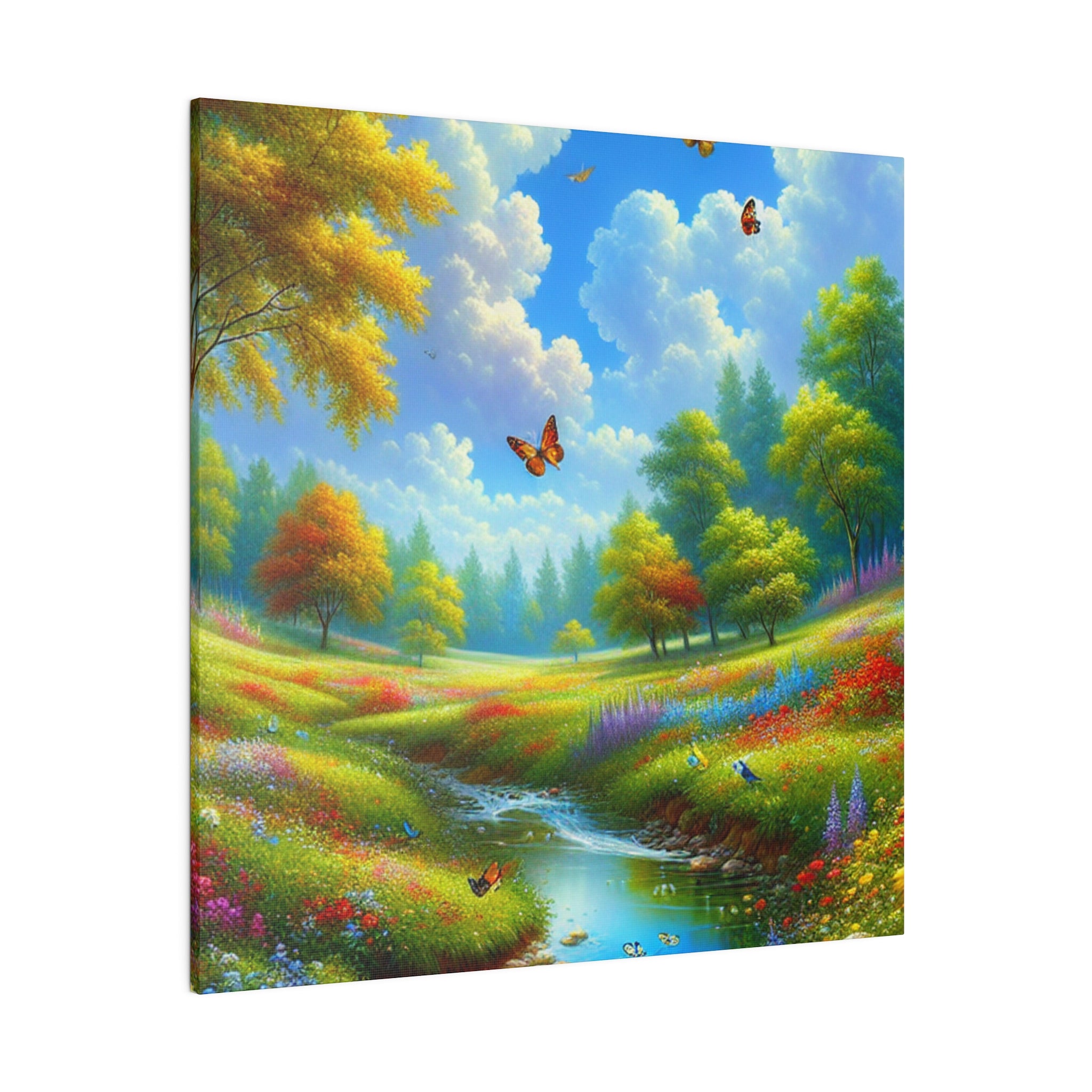 Sun-Kissed Summer Splendor Landscape Painting Canvas