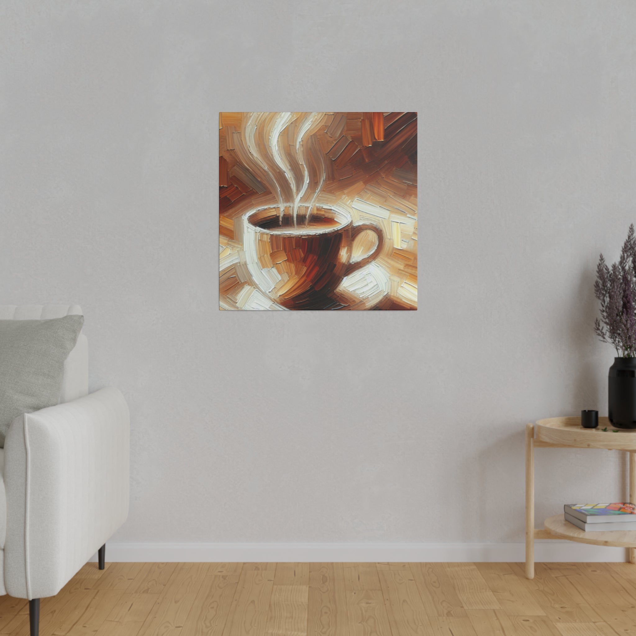 Rustic Aromatic Coffee Impressionist Coffee Painting Canvas