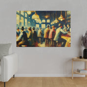 American Pub 1950s Retro Bar Art Canvas