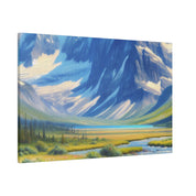 Peaks In Daylight Mountain Landscape Painting Canvas