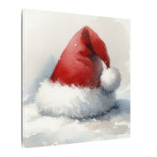 Santa Hat in Snow Canvas