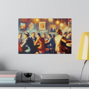 1950s Classic American Pub Scene Retro Bar Art Canvas