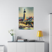 Impressionist Beacon Coastal Wall Art Lighthouse Painting Canvas