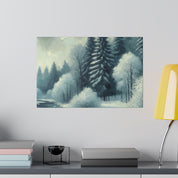 Winter Symphony in Vintage Hues Winter Painting Canvas