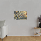 Frosted Ages An Expressionist Journey Winter Painting Canvas