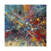 Bold Splatter Paint Abstract Art Canvas