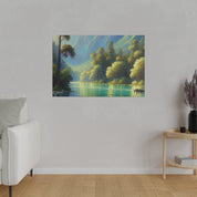 Serene Depth Reflections Lake Painting Canvas