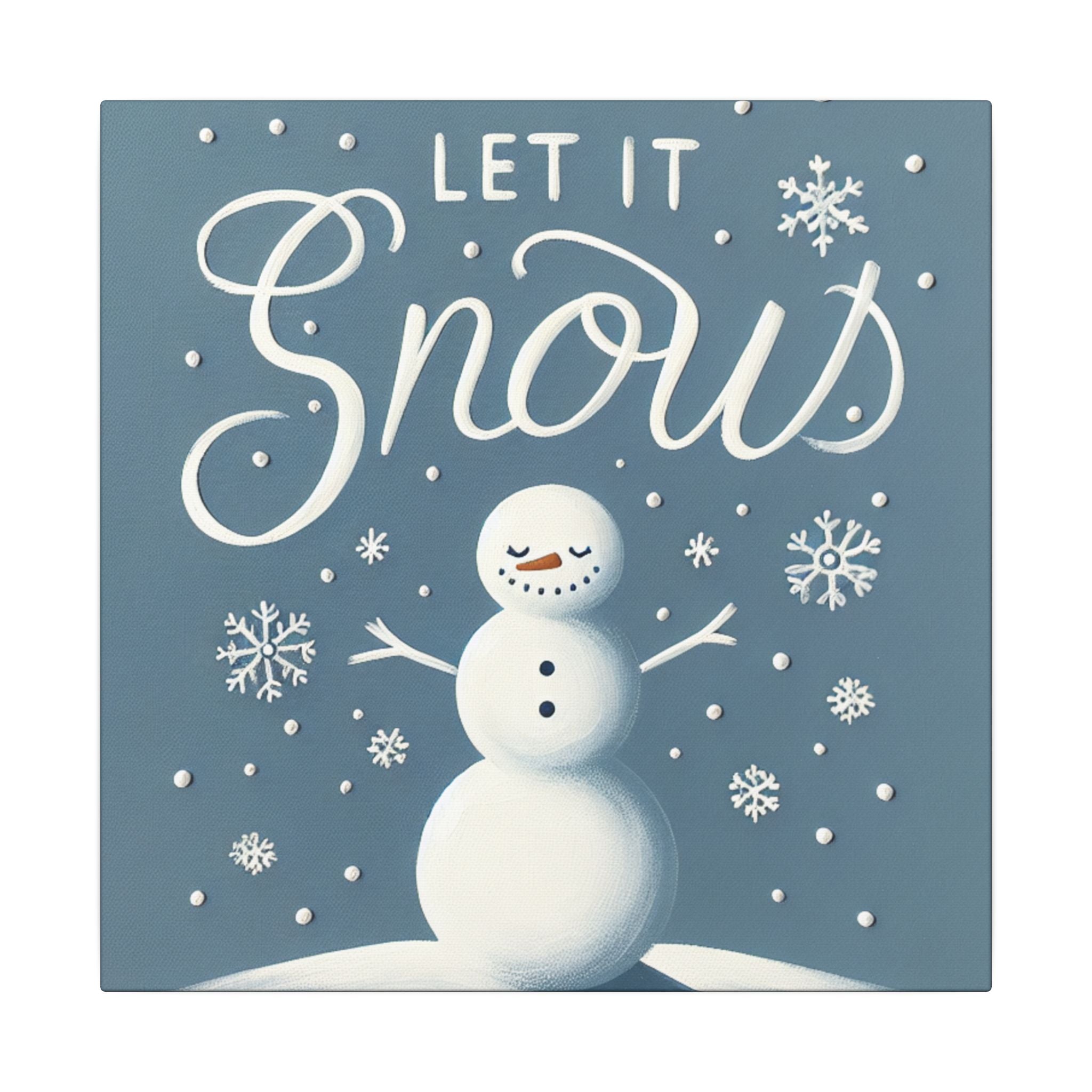 Let It Snow Snowman Canvas
