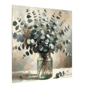 Eucalyptus Herbs in Jar Watercolor Canvas