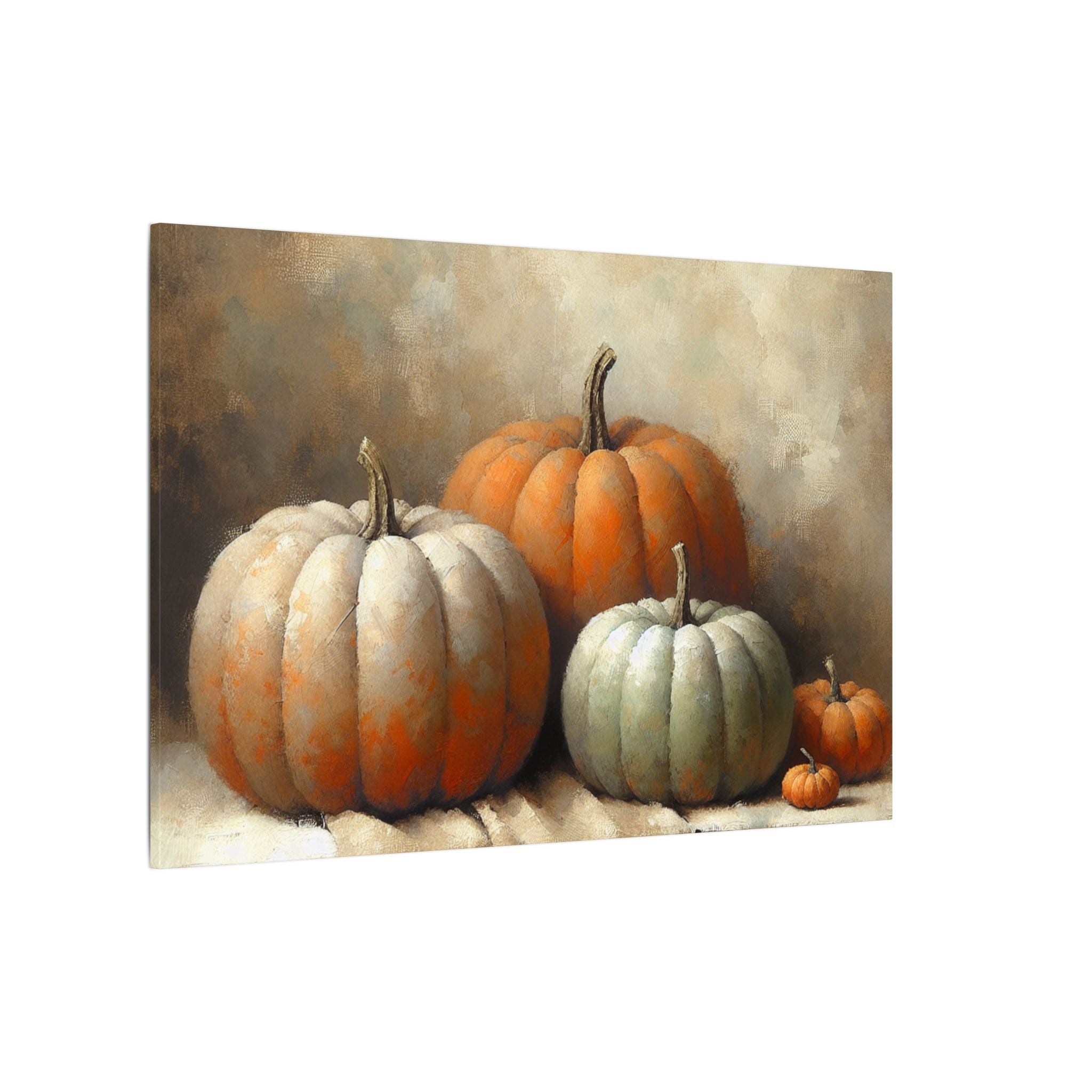 Pumpkin Harvest Still Life Portrait Canvas