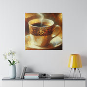 Impressionist Espresso Art Decor Coffee Painting Canvas