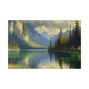 Azure Waterscape Harmony Lake Painting Canvas