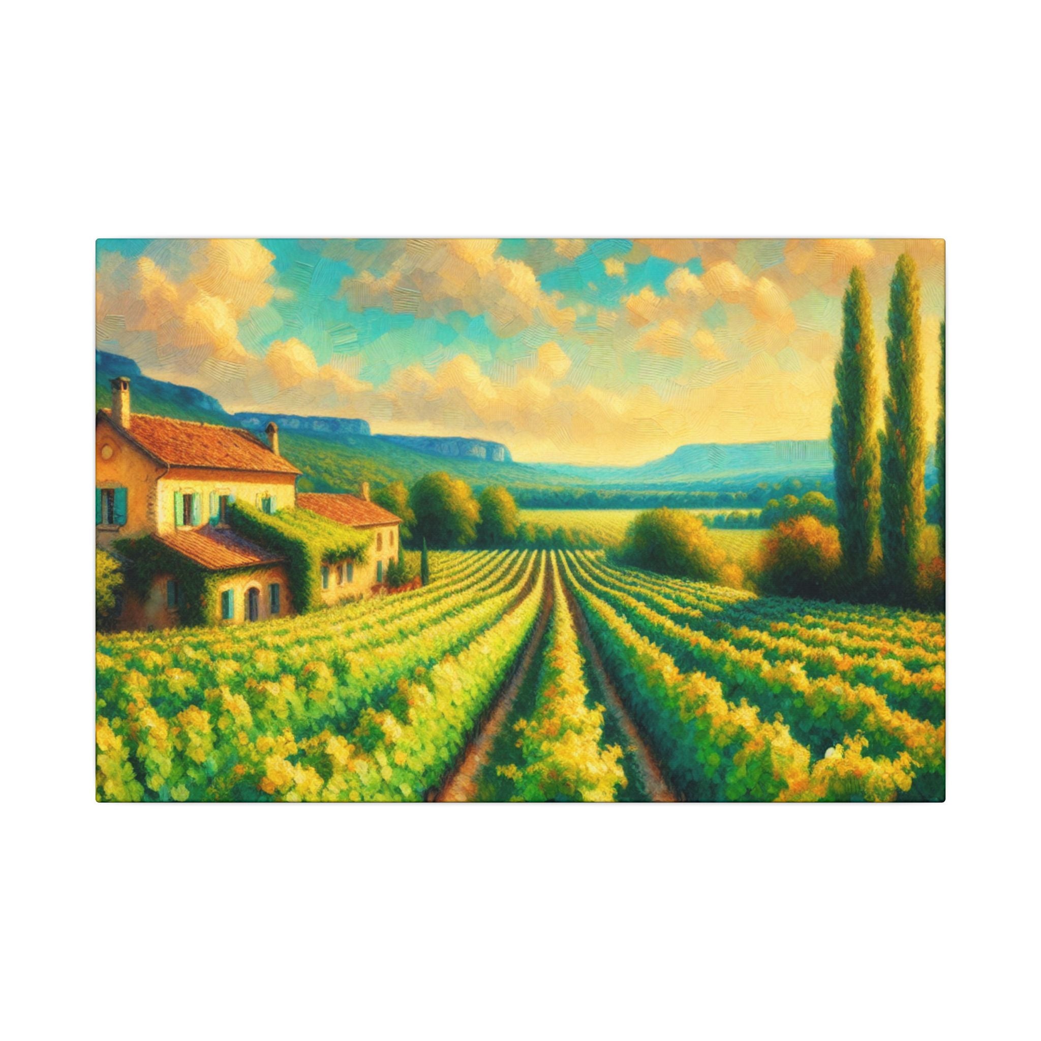 Afternoon French Vineyard Canvas
