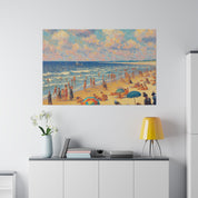 Sunday Beach Day Coastal Decor Beach Painting Canvas