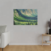 Whispering Peaks Vista Mountain Landscape Painting Canvas