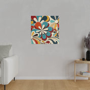 Groovy Blossom Reverie Floral Wall Art 70s Artwork Canvas