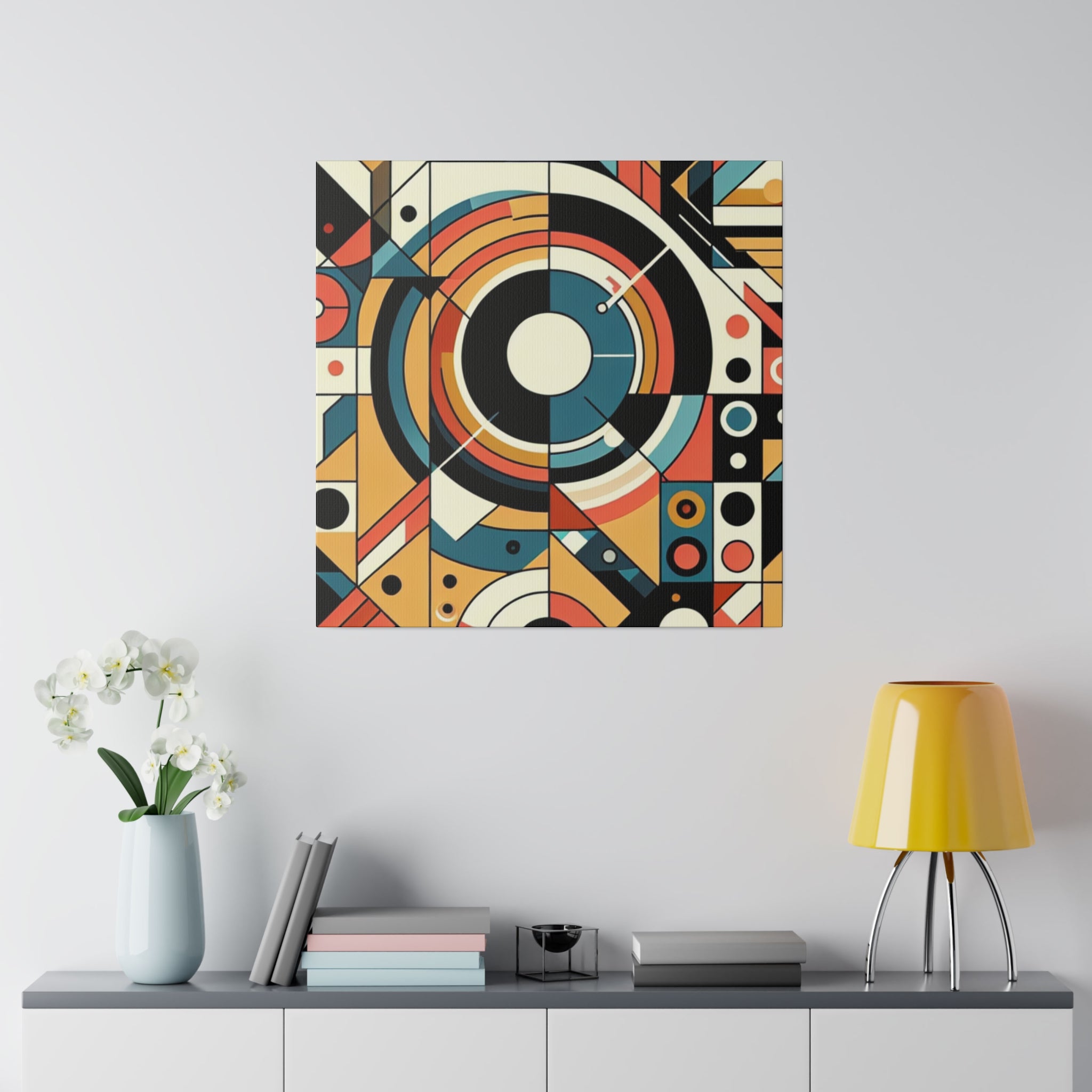 Maximalist Geometric Extravaganza Geometric Painting Canvas