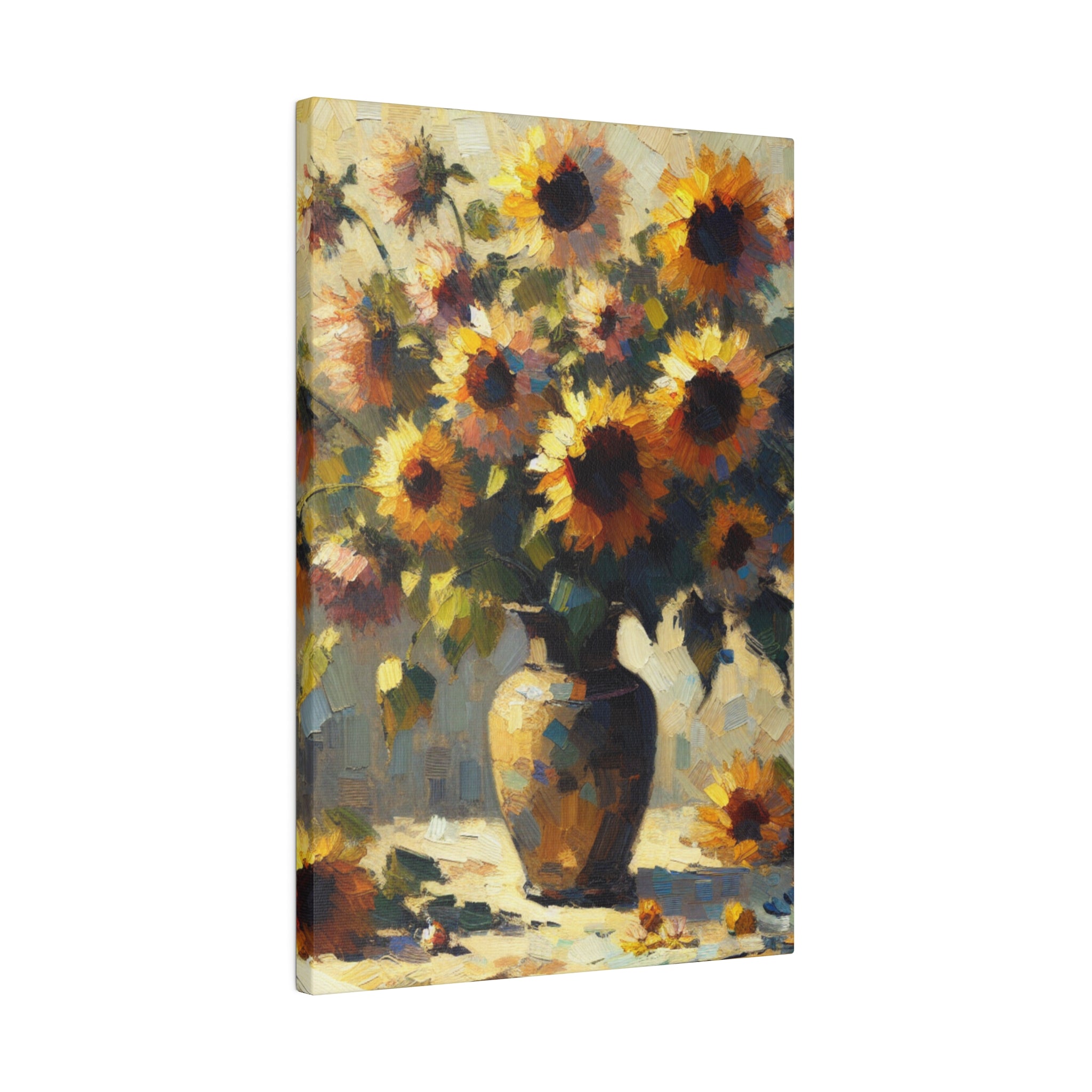 Blossom Nostalgia Flowers In Vase Sunflower Painting Canvas