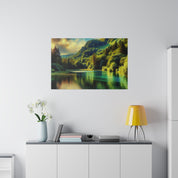 Serene Lake Whispers Lake Painting Canvas