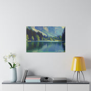 Tranquil Lake Serenity Lake Painting Canvas