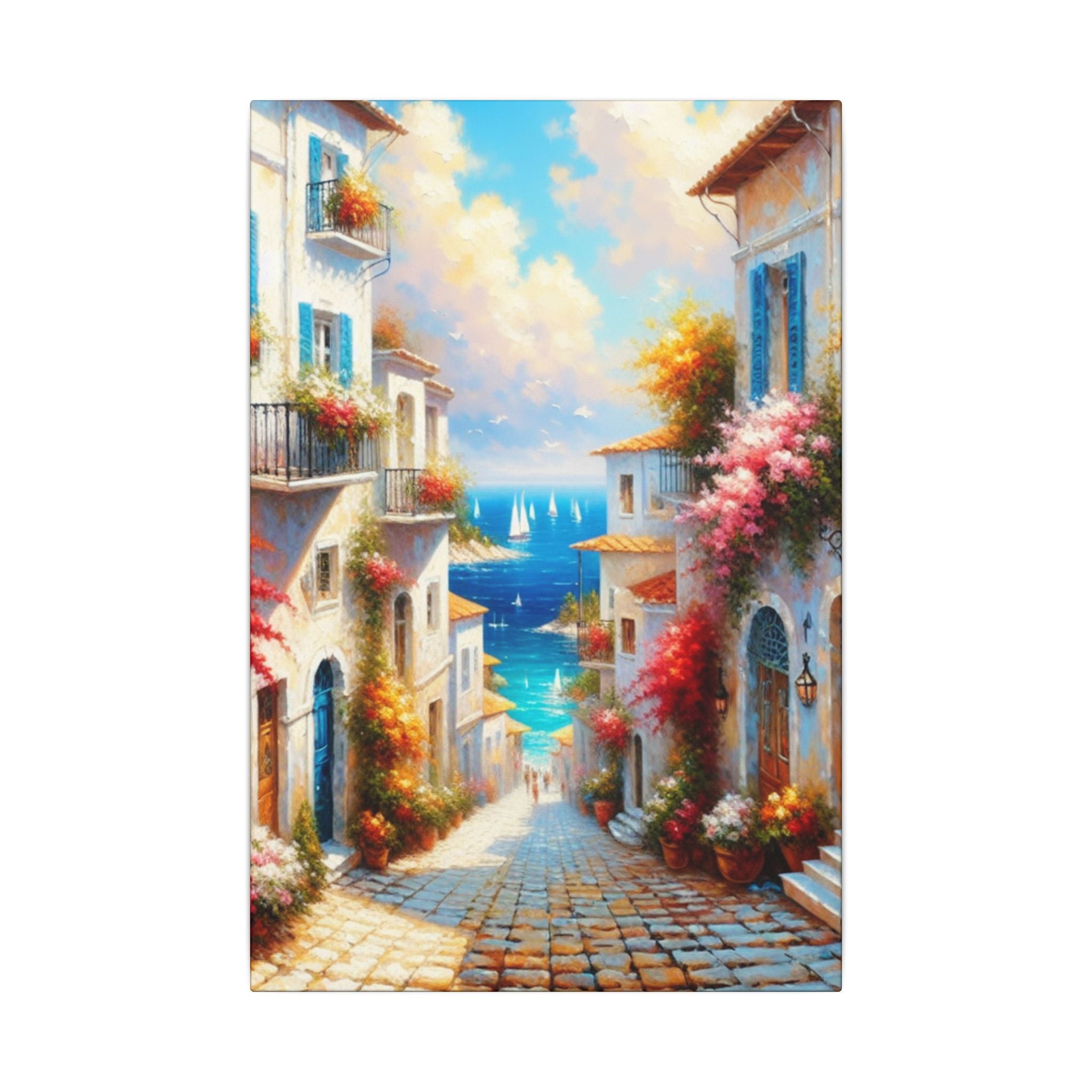 Mediterranean Village Walkway Canvas