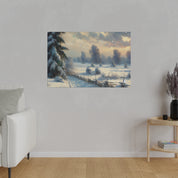 Twilight Frost Snowscape Artwork Winter Painting Canvas