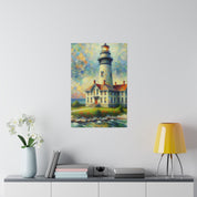 Beacon Of Light Coastal Wall Art Lighthouse Painting Canvas