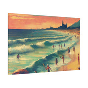 Seaside Nostalgia Beach Painting Canvas