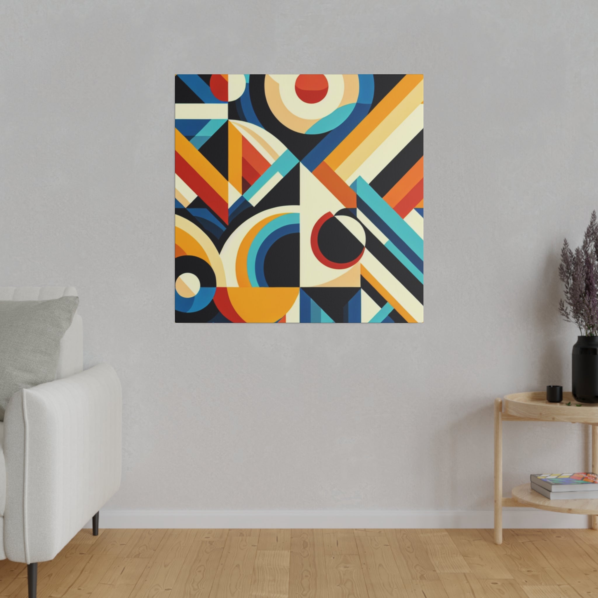 Geometric Fusion Grandeur Geometric Painting Canvas