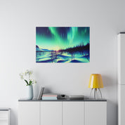 Aurora Mist Symphony Northern Lights Painting Canvas