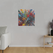 Multicolor Splatter Blue Red Yellow Green Abstract Painting Canvas