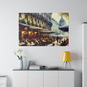 Espresso Enigma European Cafe Artwork Canvas