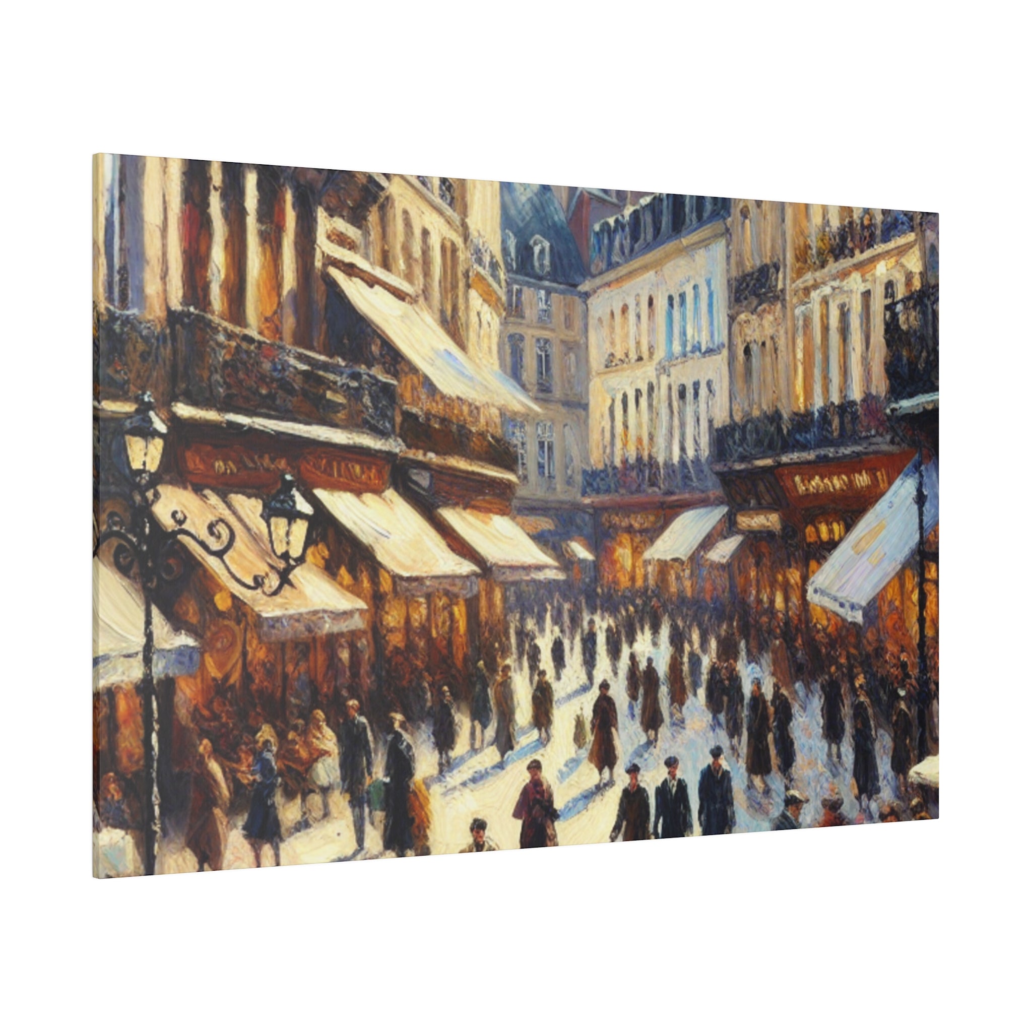 Parisian Street Vintage French Street Painting Canvas