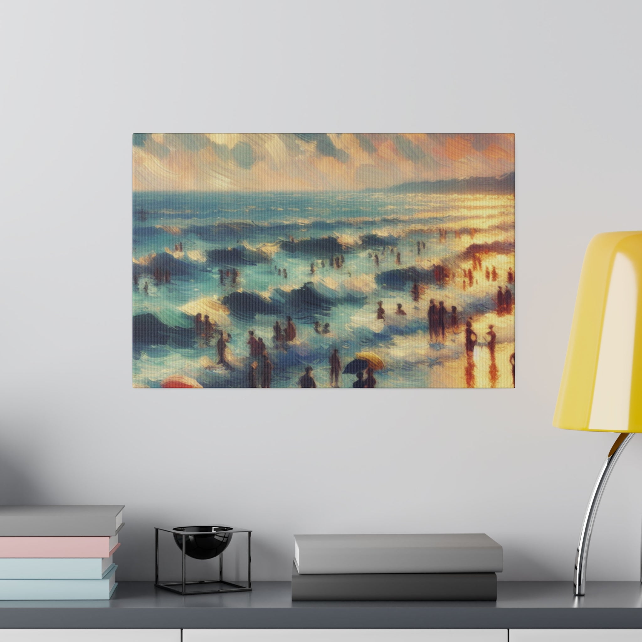 Seaside Tranquillity Beach Landscape Painting Canvas