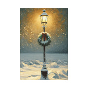 Winter Night Christmas Lamp Canvas