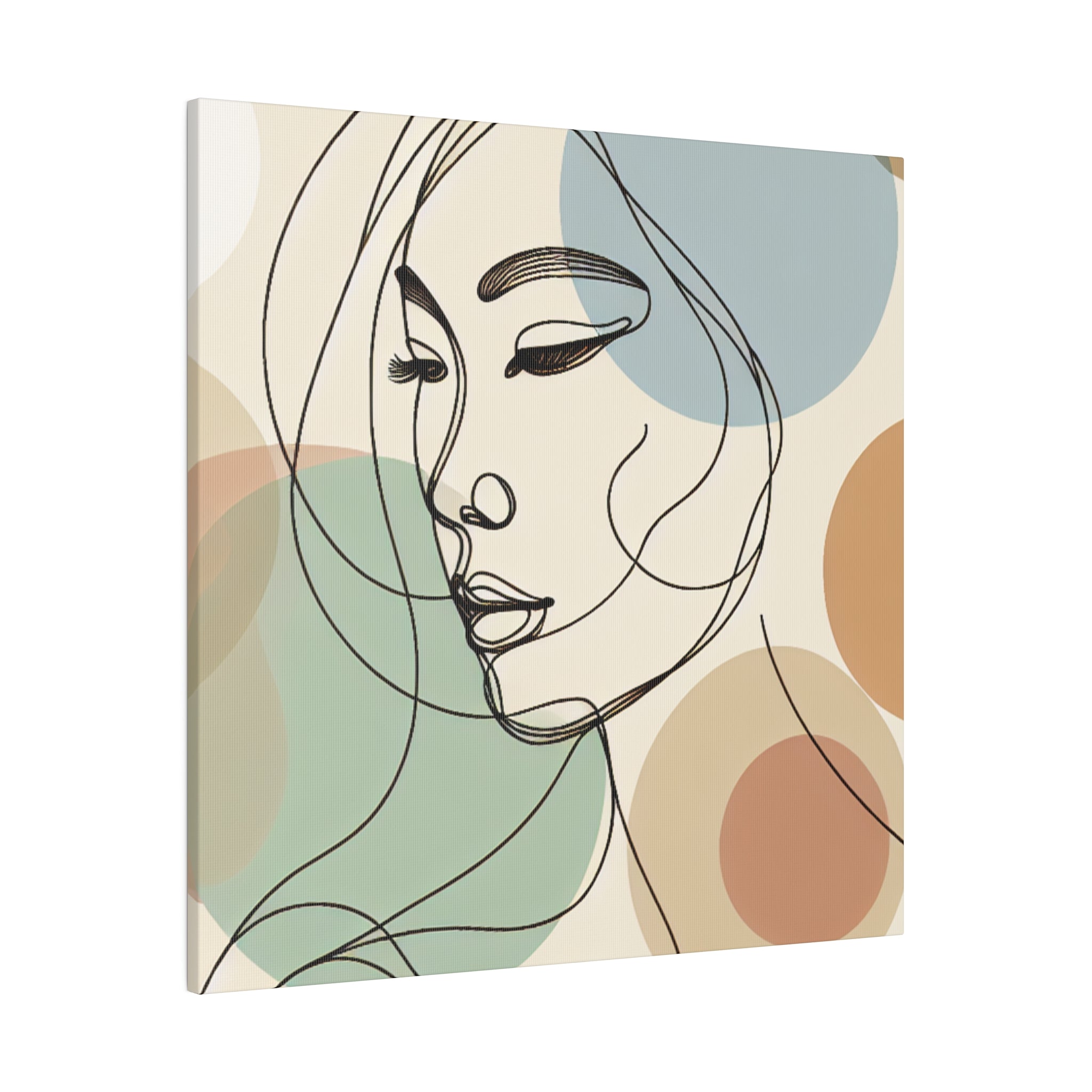 Earthborn Essence Line Art Boho Style Wall Decor Canvas