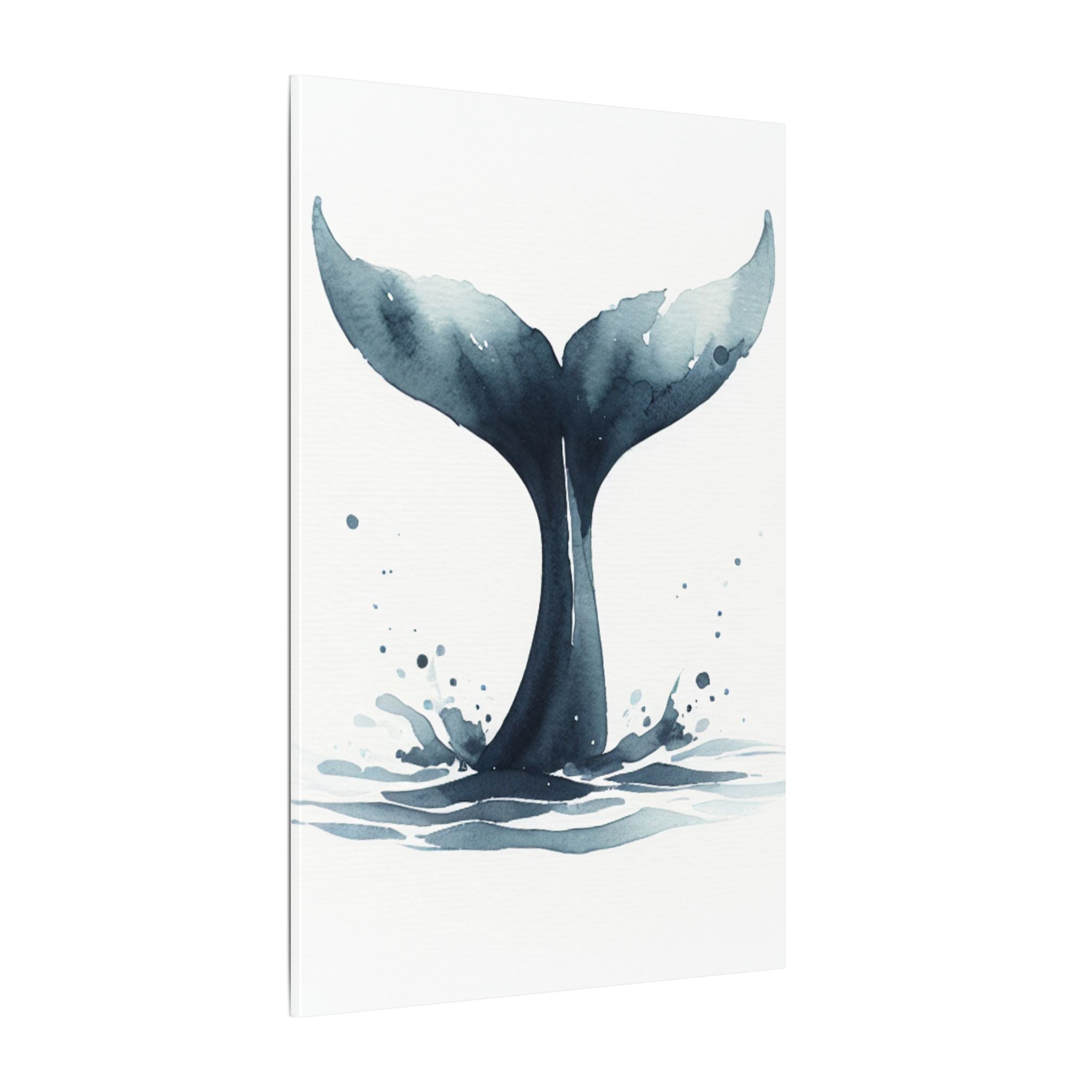 Whale Tail Silhouette Canvas