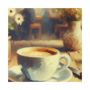 Rustic Impressionist Coffee Artwork Farmhouse Decor Coffee Painting Canvas