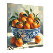 Rustic Bowl of Oranges Canvas