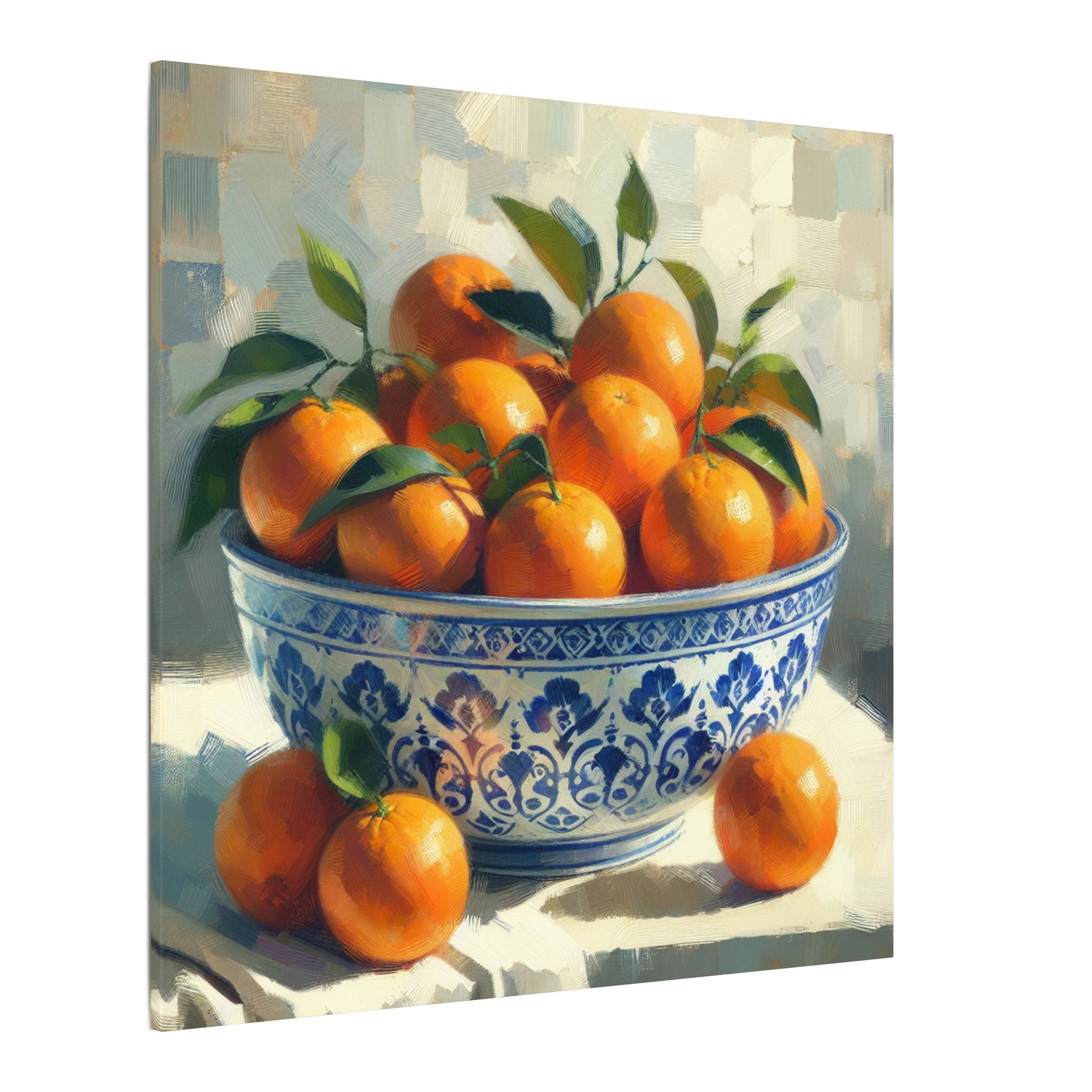 Rustic Bowl of Oranges Canvas