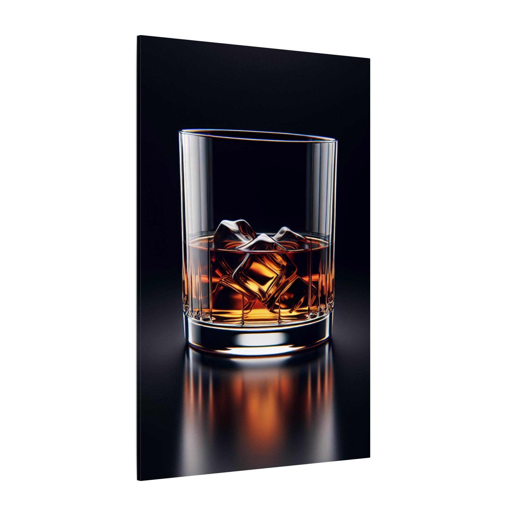 Glass Of Bourbon On The Rocks Canvas