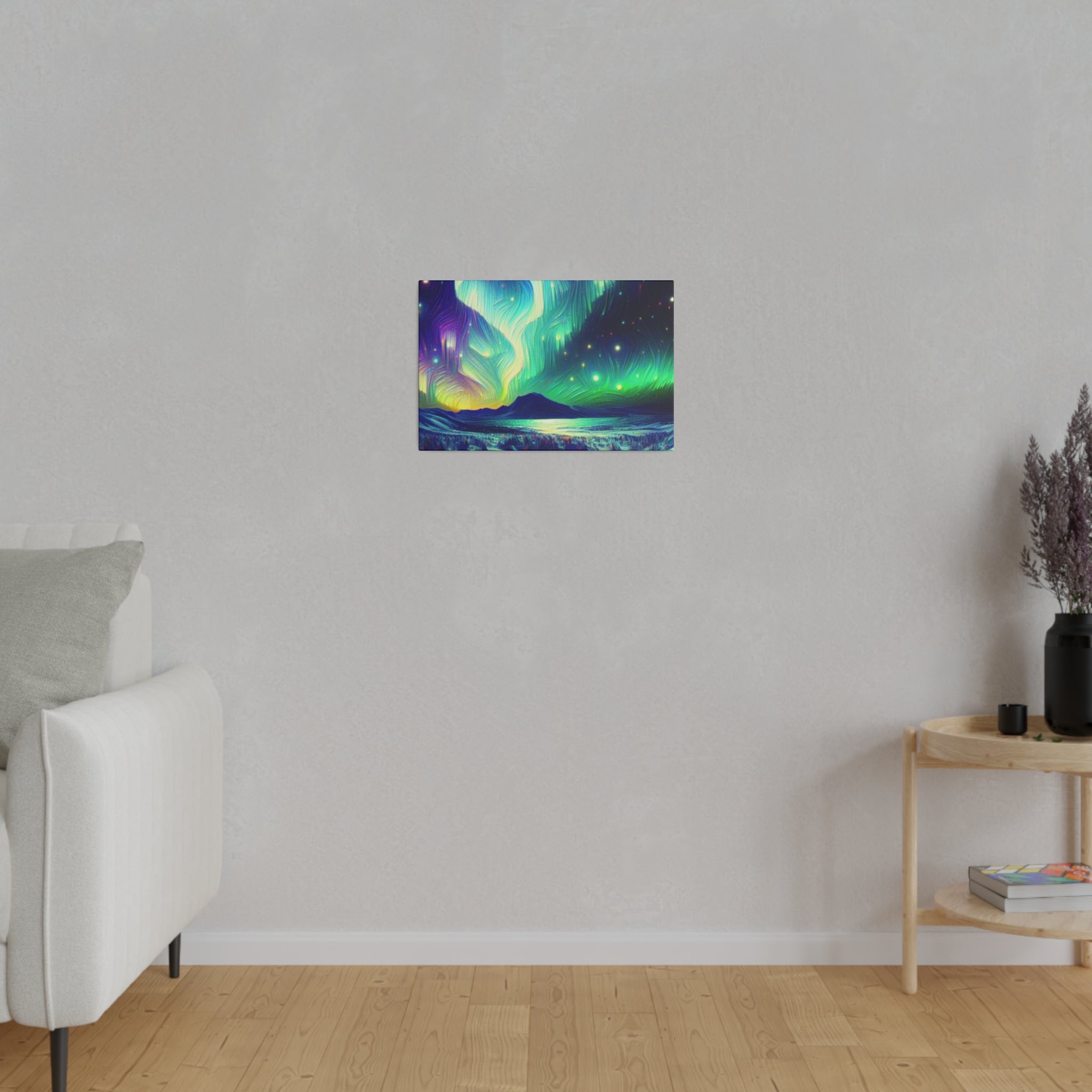 Aurora Winter Dream Northern Lights Painting Canvas