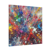 Splatter Art | Rainbow Splash Wall Art | Abstract Painting Canvas