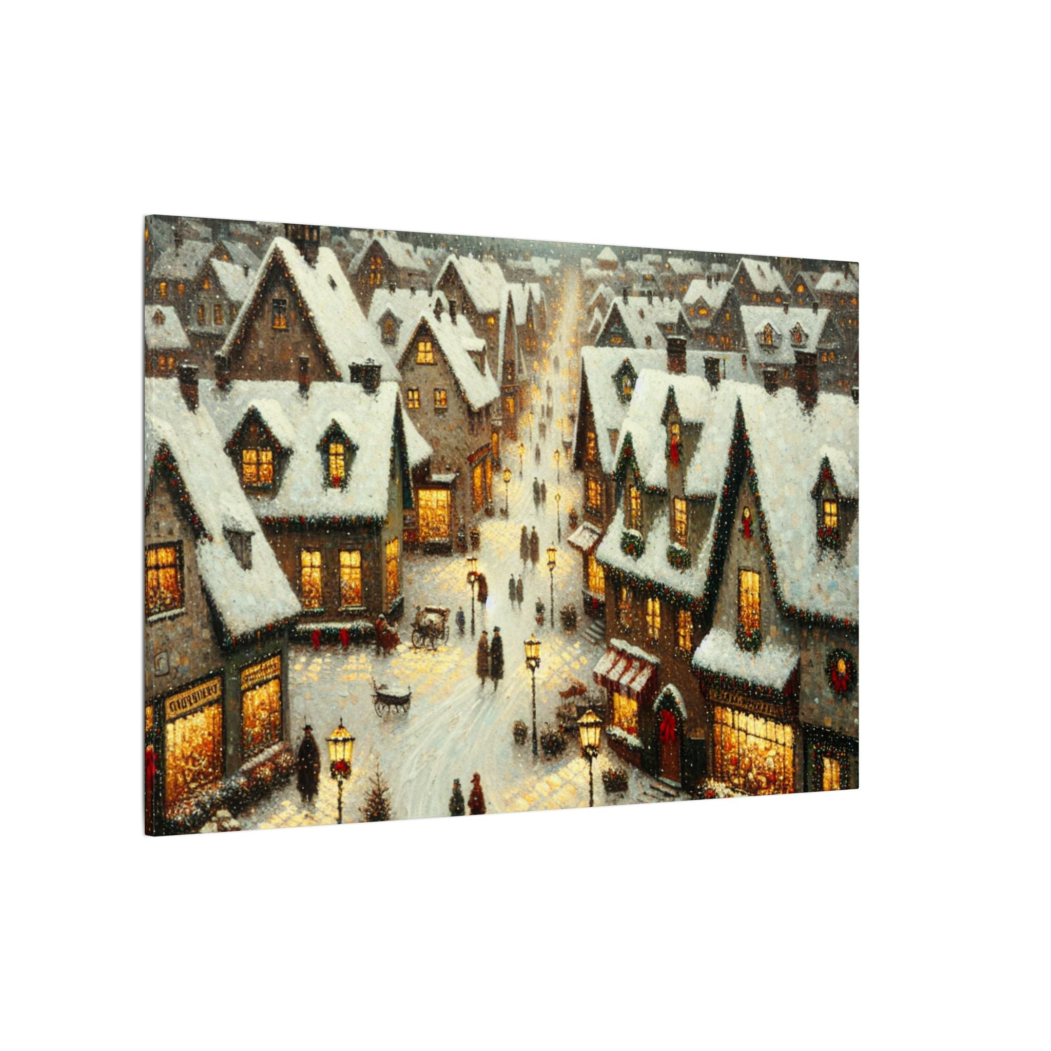 Small Town Christmas Canvas