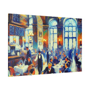 Espresso Dream Drips Formal European Cafe Artwork Canvas