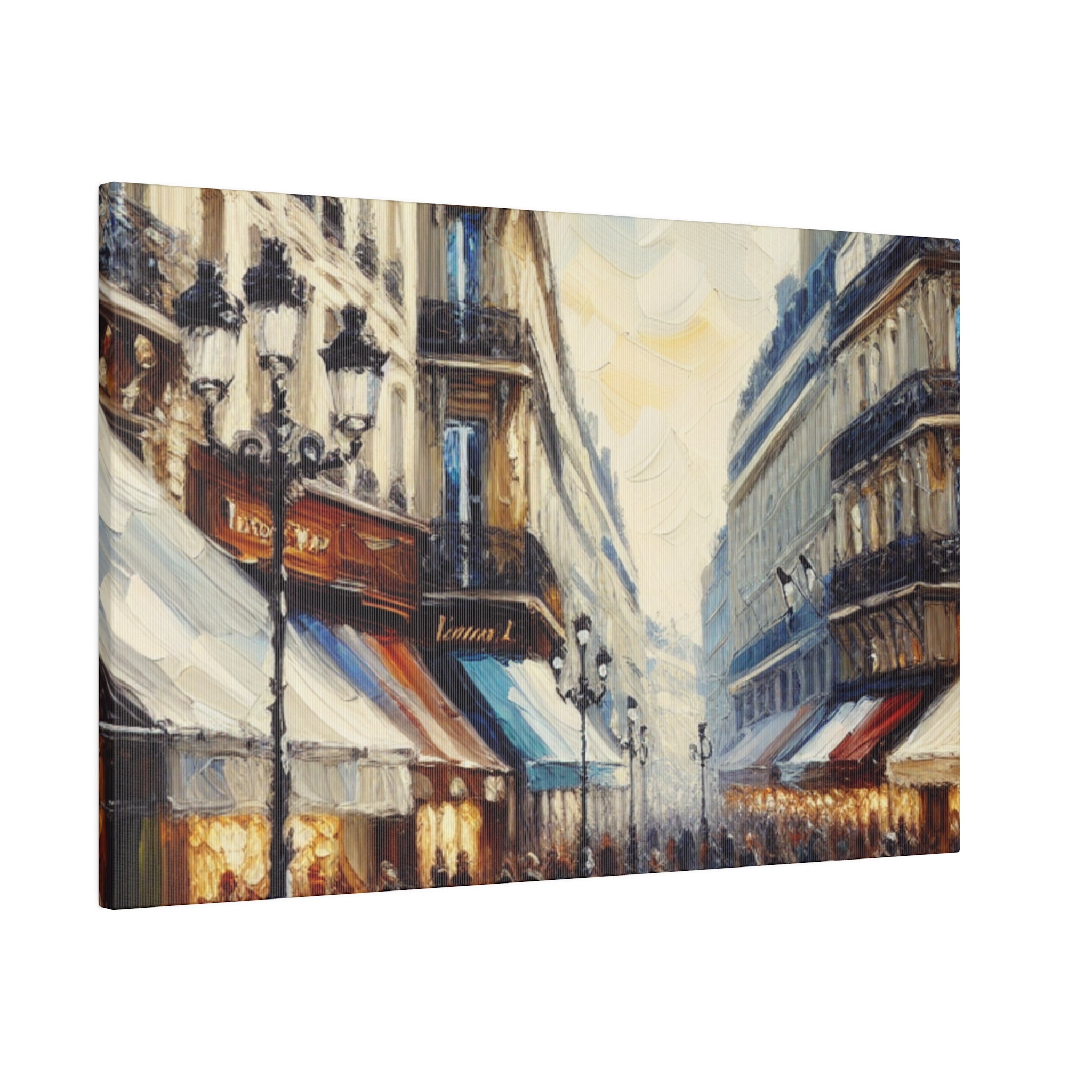 Vibrant Paris Mural French Street Painting Canvas